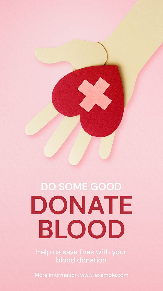 Donate blood Facebook story template