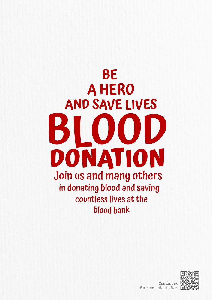 Blood donation poster template