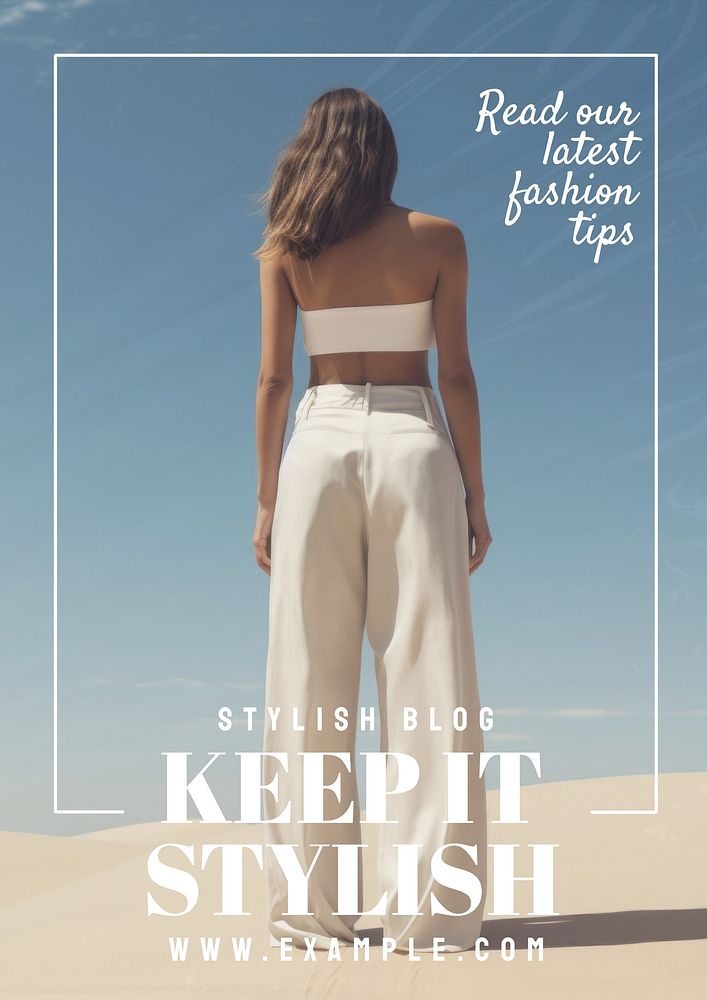 Fashion blog poster template