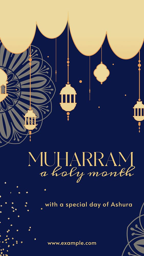 Muharram holy month Facebook story template