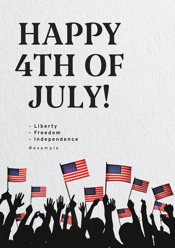 4th of July poster template