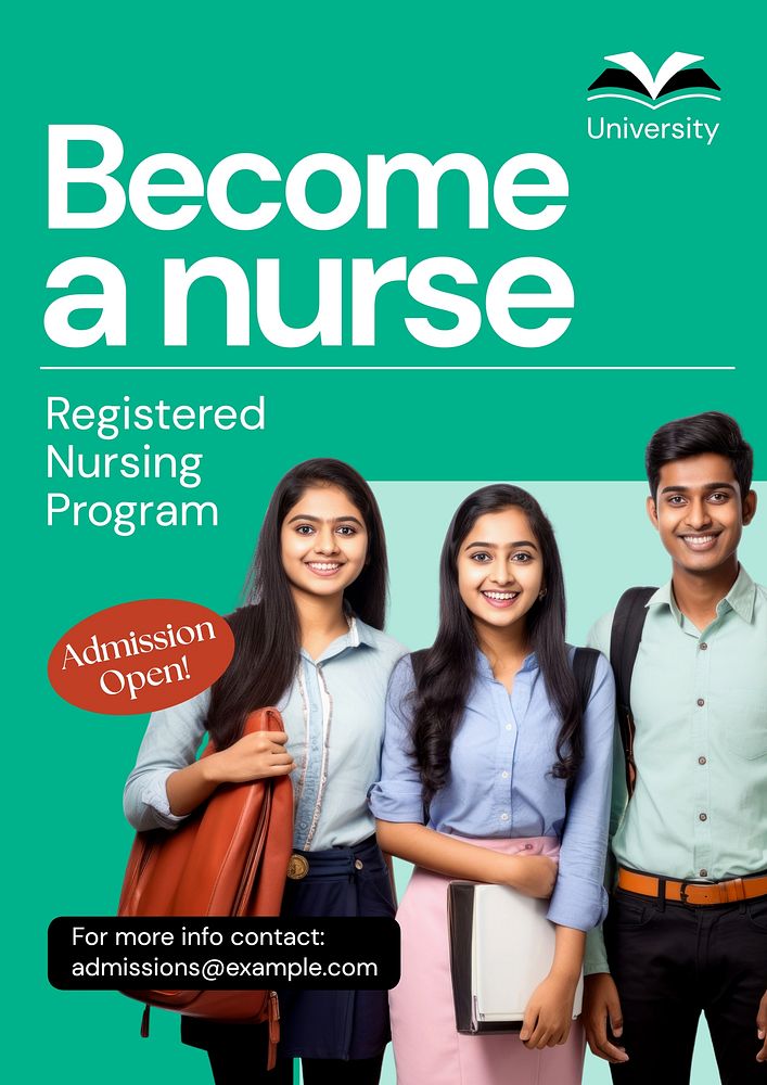 Nursing program poster template