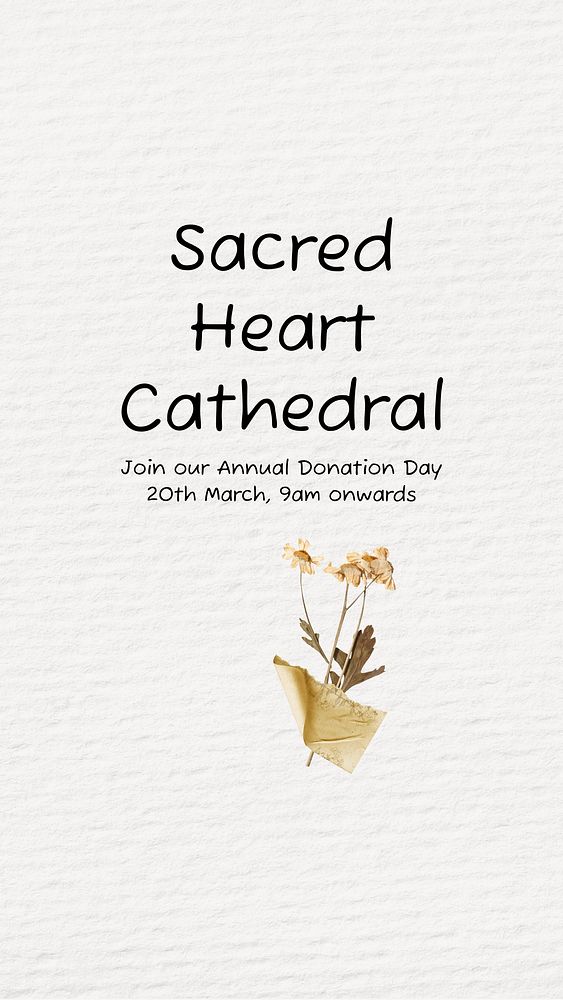 Sacred Heart Cathedral Facebook story template