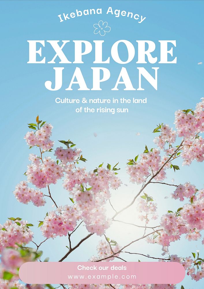Explore Japan poster template