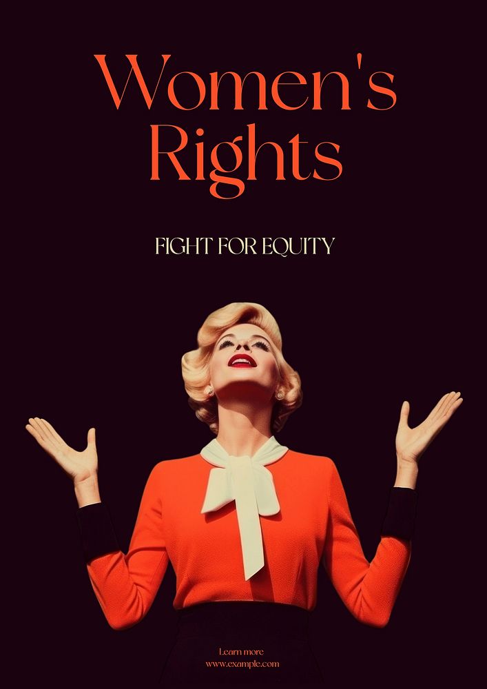 Women's rights poster template