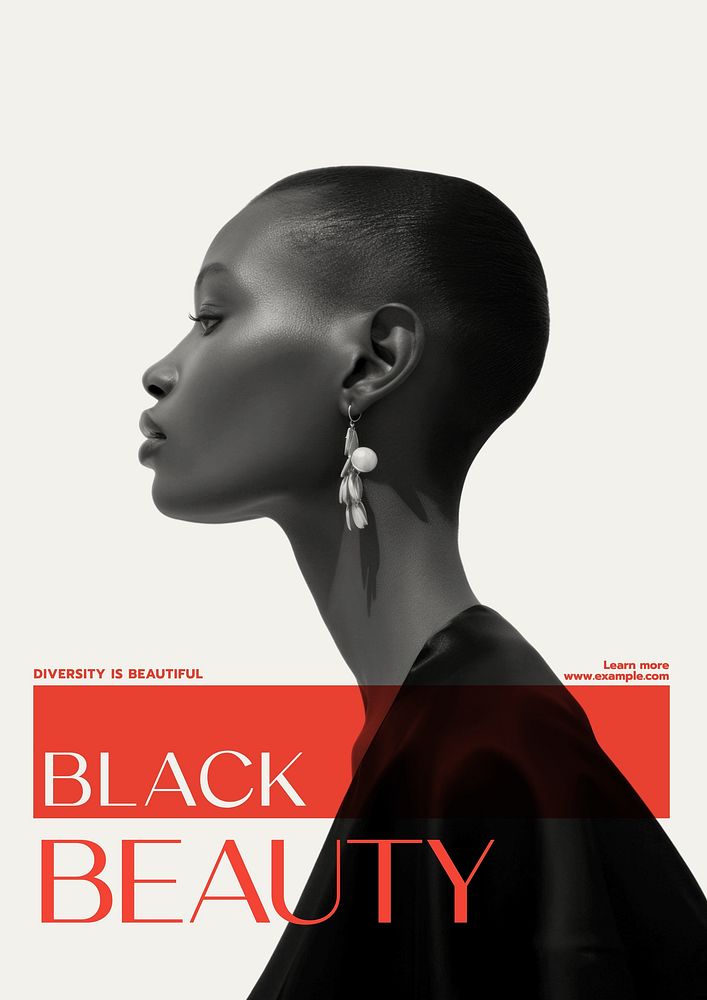 Black beauty poster template