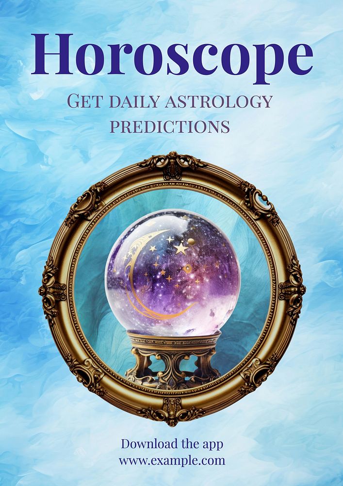 Horoscope poster template