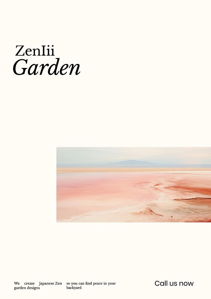 Zenlii garden poster template