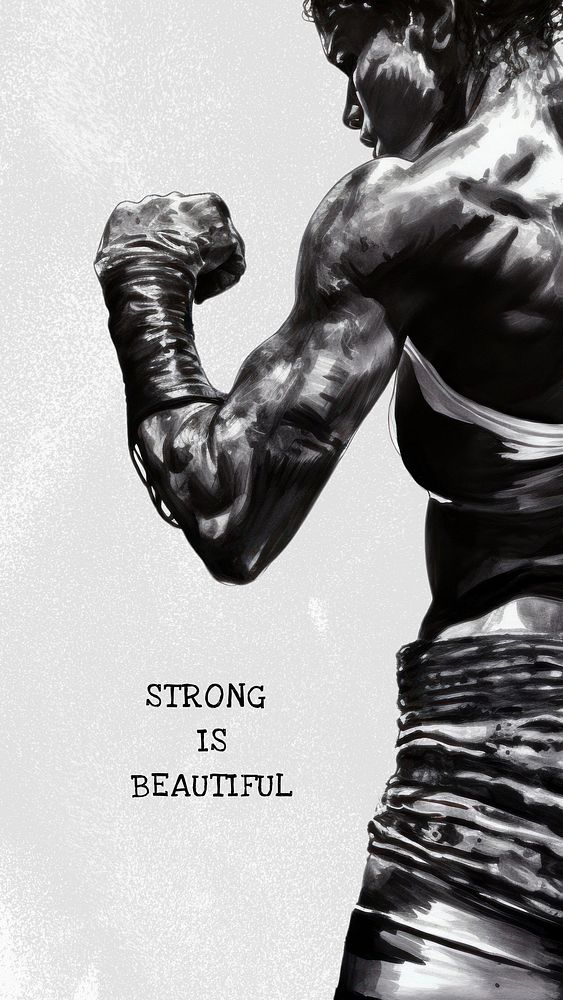 Strong is beautiful Instagram story template