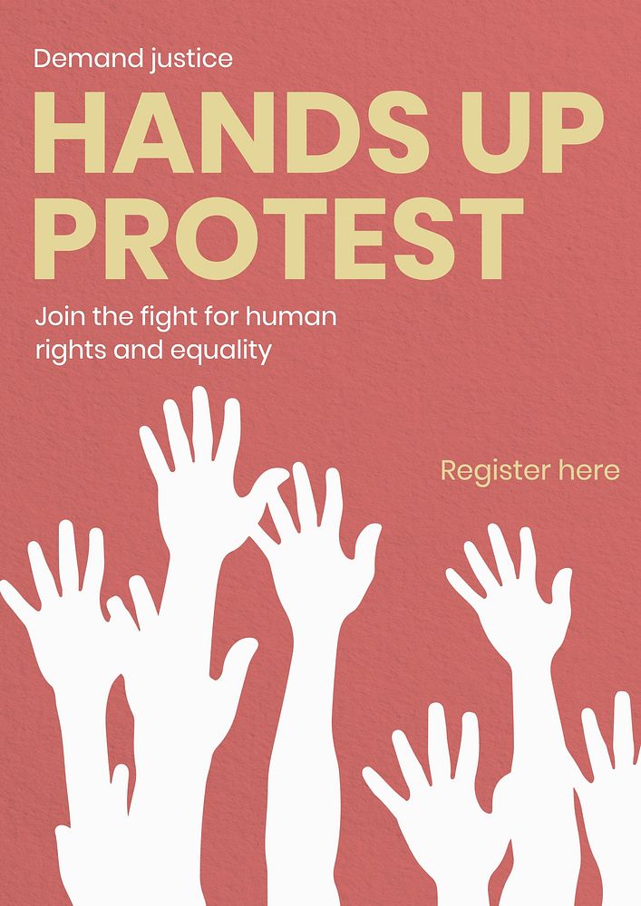 Hands up poster template