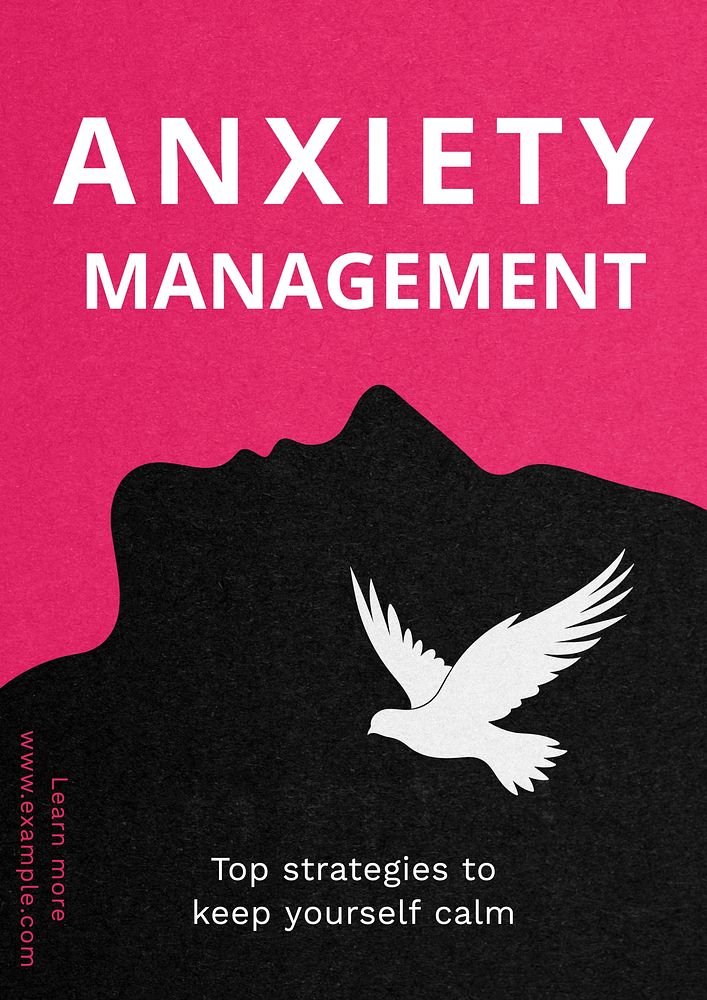Anxiety management poster template