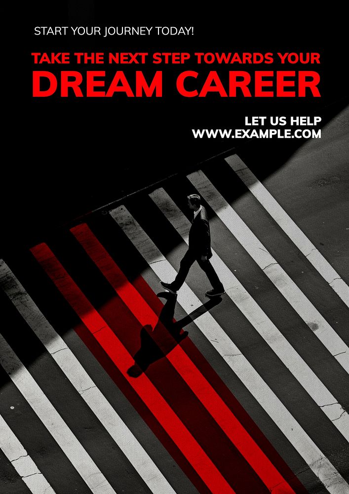 Dream career poster template poster template