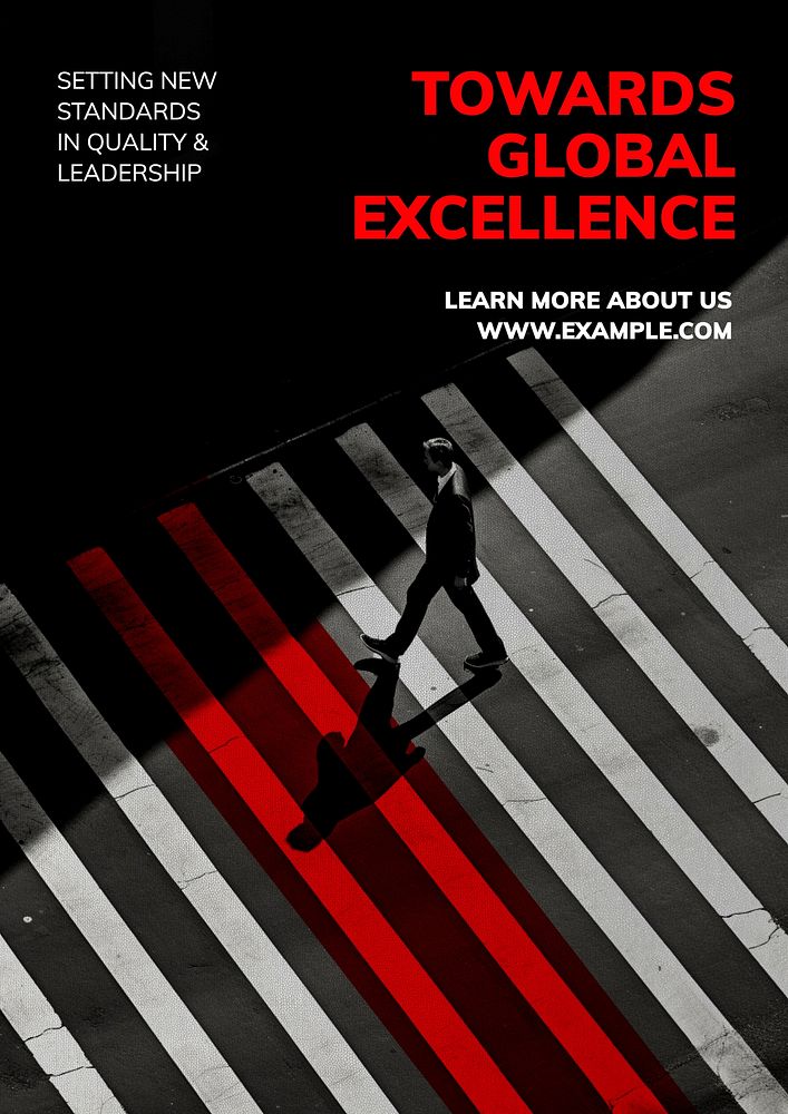 Global excellence poster template poster template