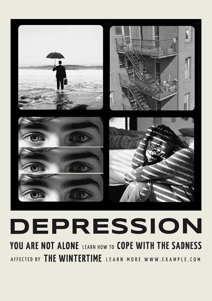 Seasonal depression   poster template