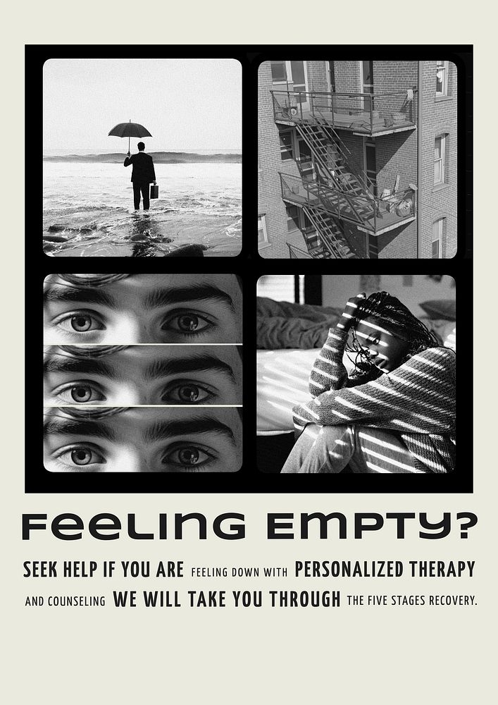 Feeling empty   poster template