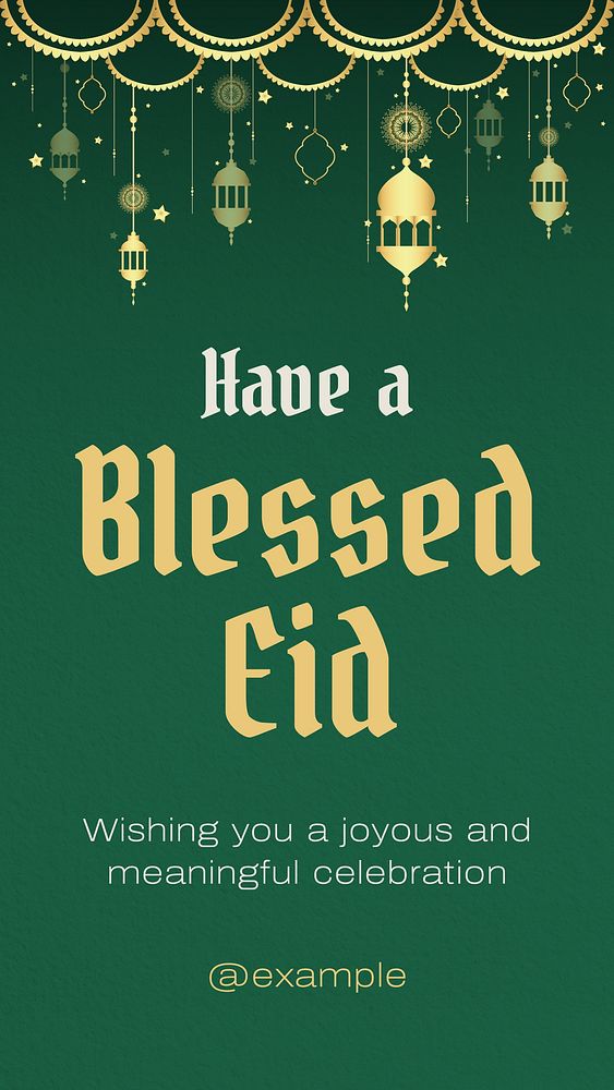 Blessed Eid Instagram story template