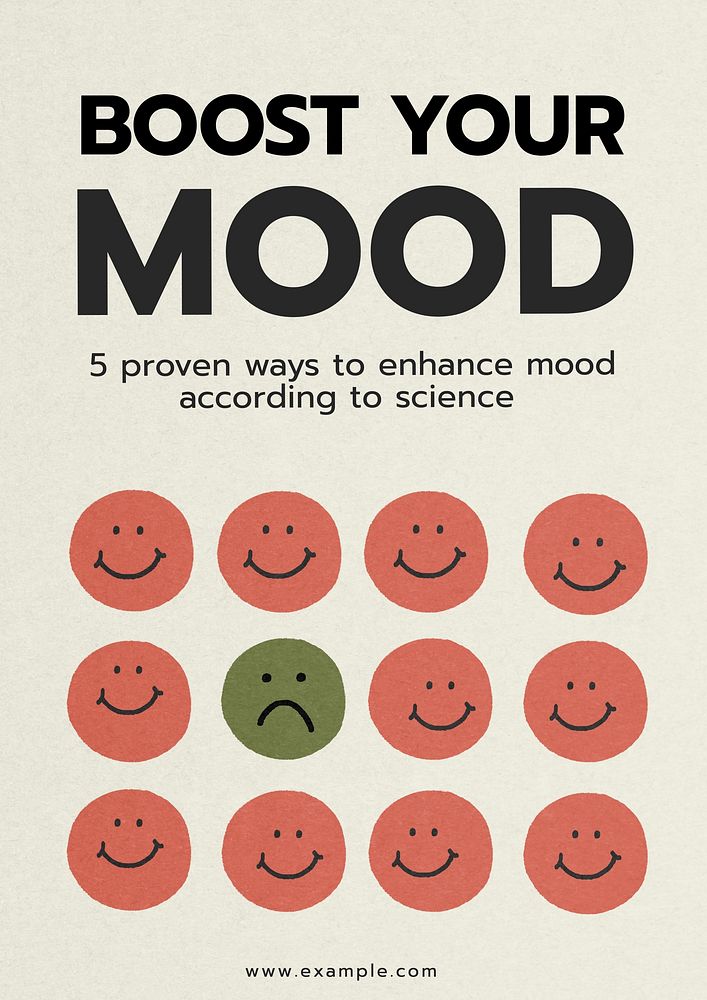 Boost your mood poster template