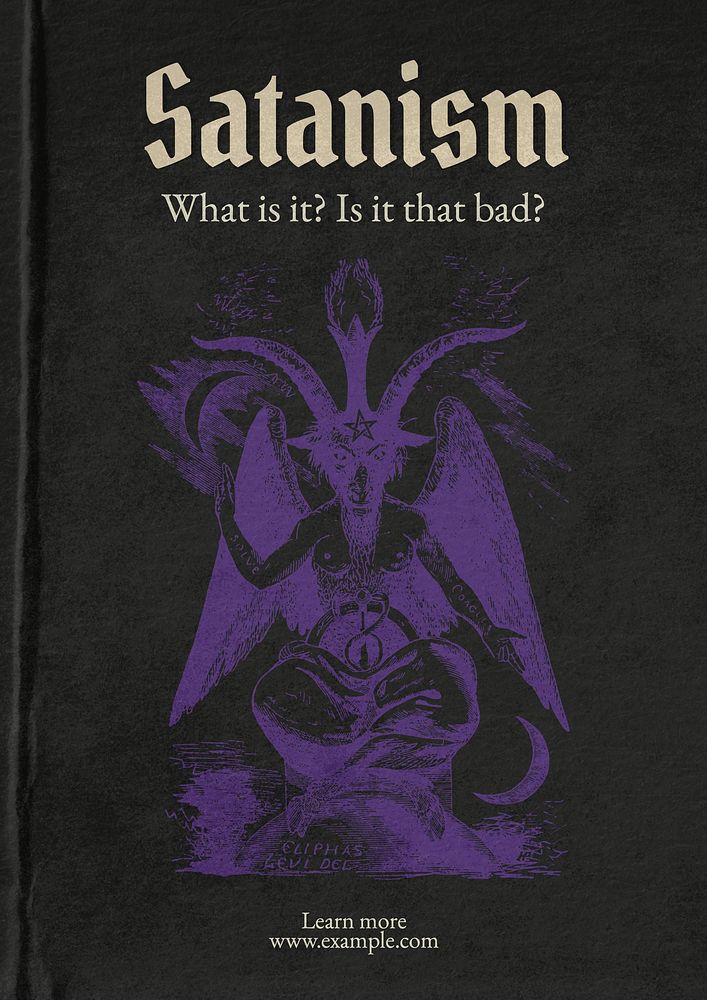 Satanism   poster template