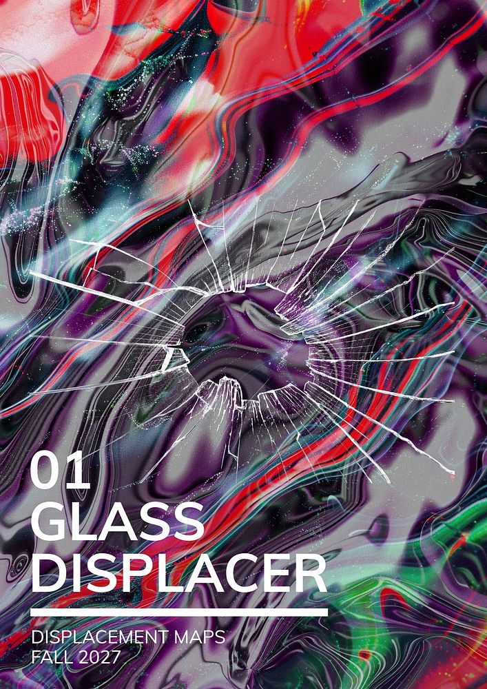 Glass displacer poster template