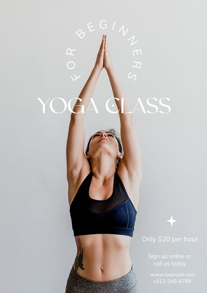 Yoga class poster template