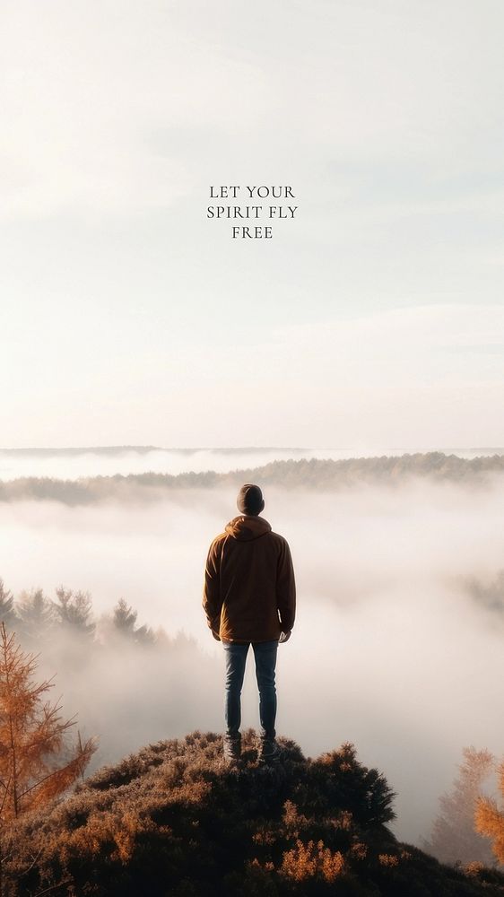 Let your spirit fly free Facebook story template