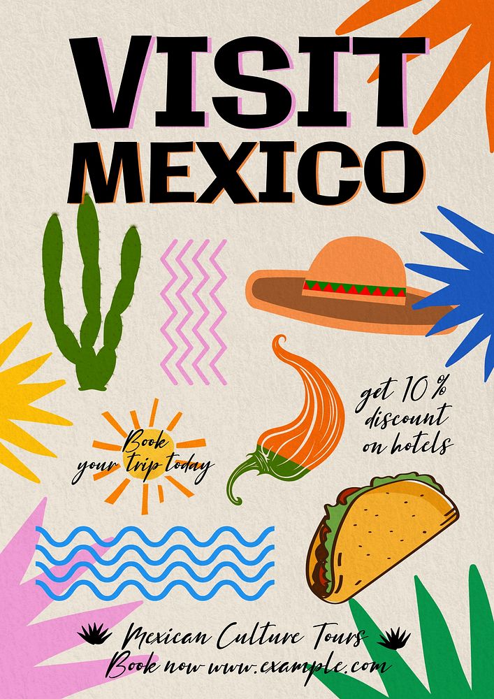 Visit Mexico poster template