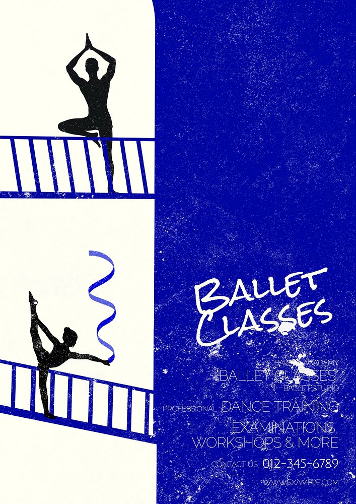 Ballet classes poster template