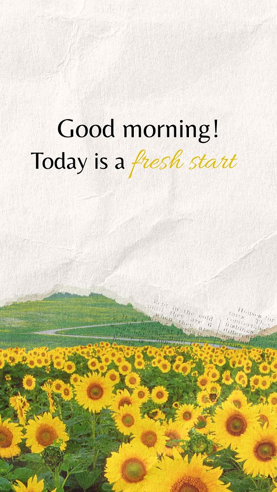 Good morning quote Facebook story template