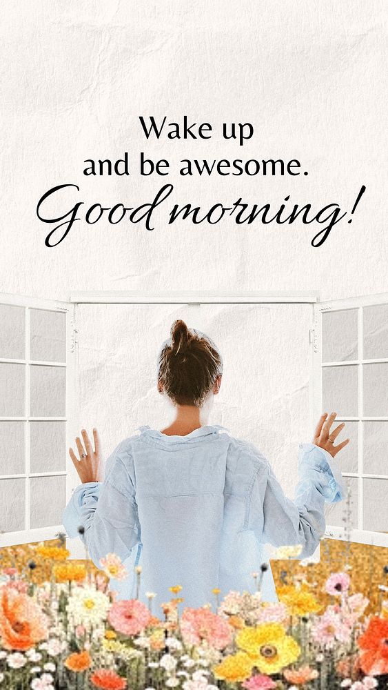 Good morning quote Facebook story template