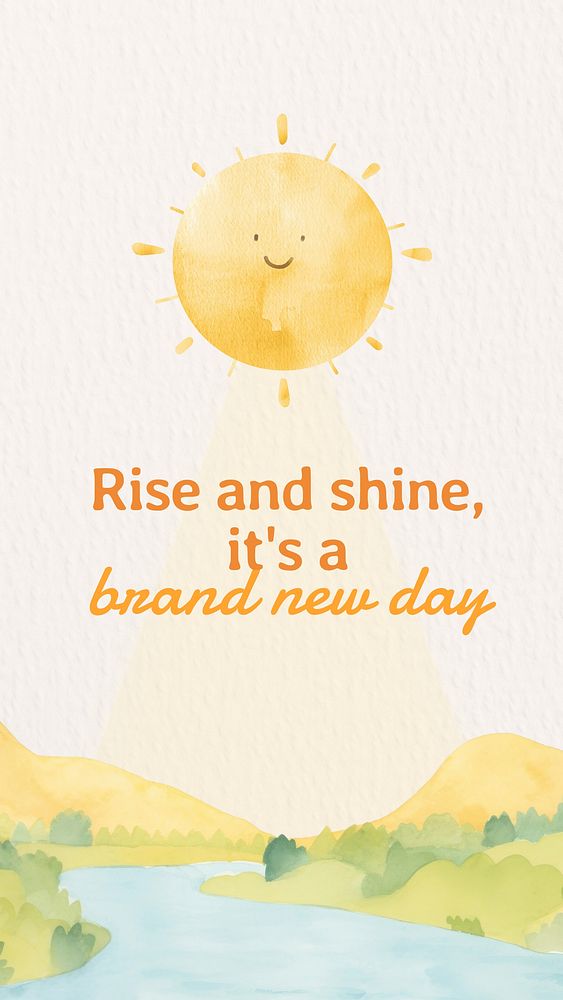 Rise and shine Facebook story template