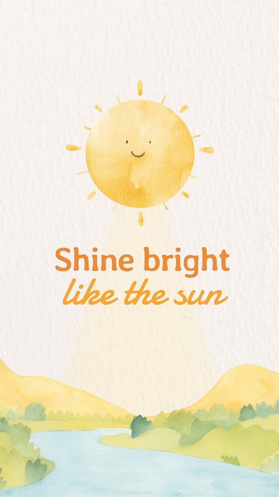Sun quote Facebook story template