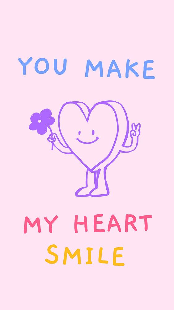 You make my heart smile Facebook story template