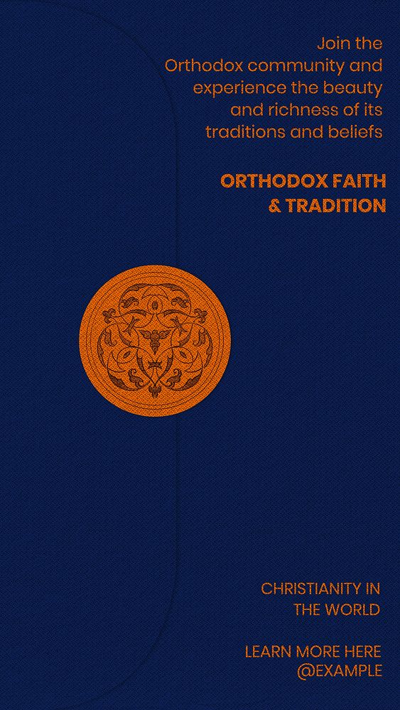 Orthodox faith Facebook story template