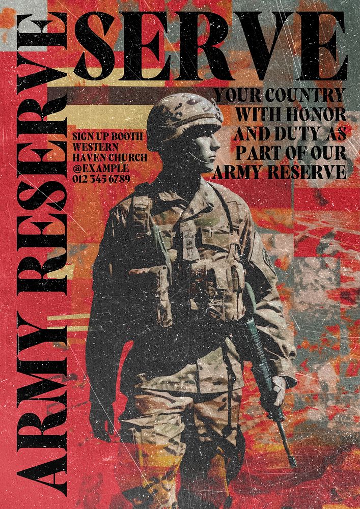 Army reserve poster template