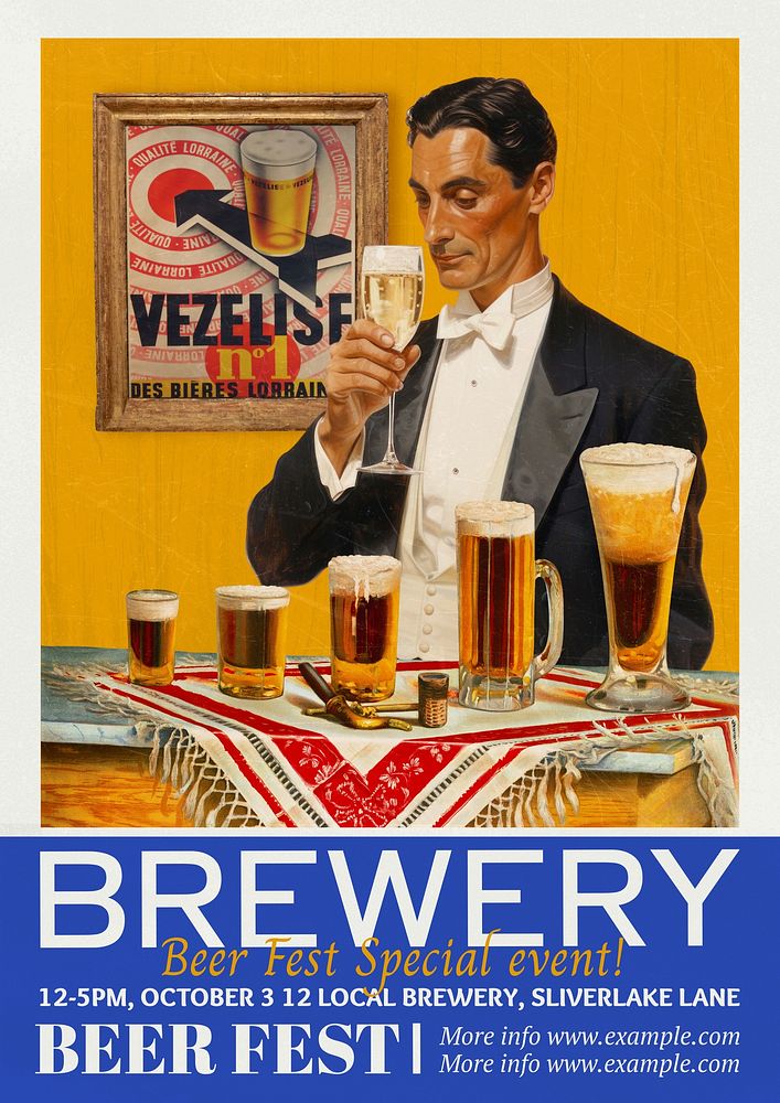 Brewery's beer fest poster template