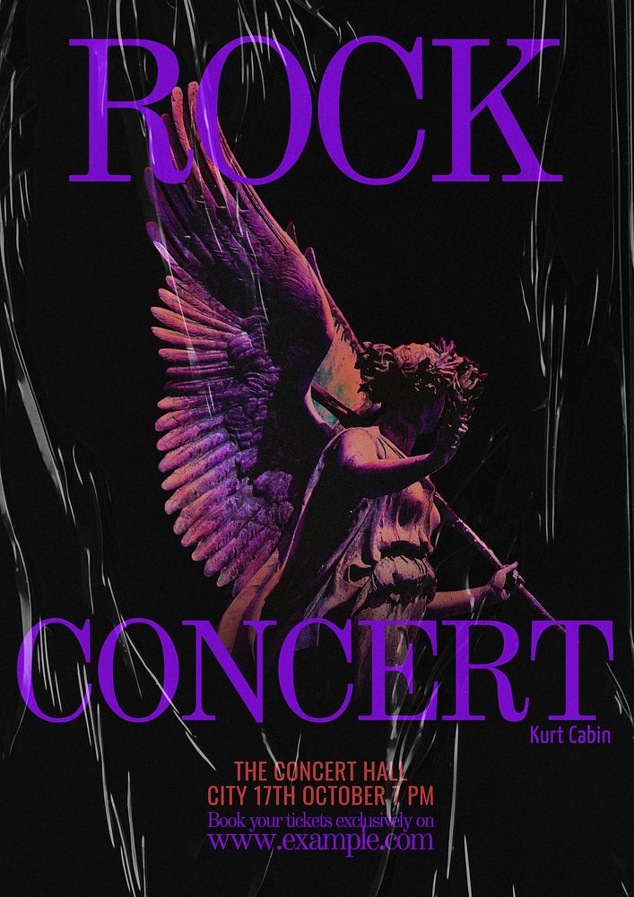 Rock concert poster template