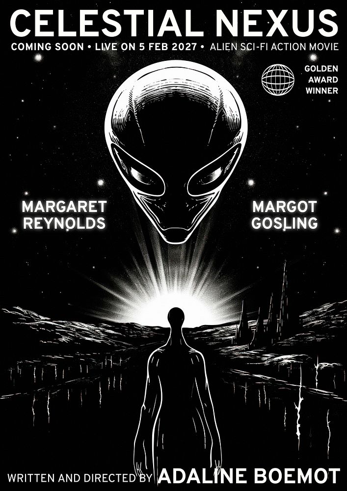 Sci-fi movie poster template