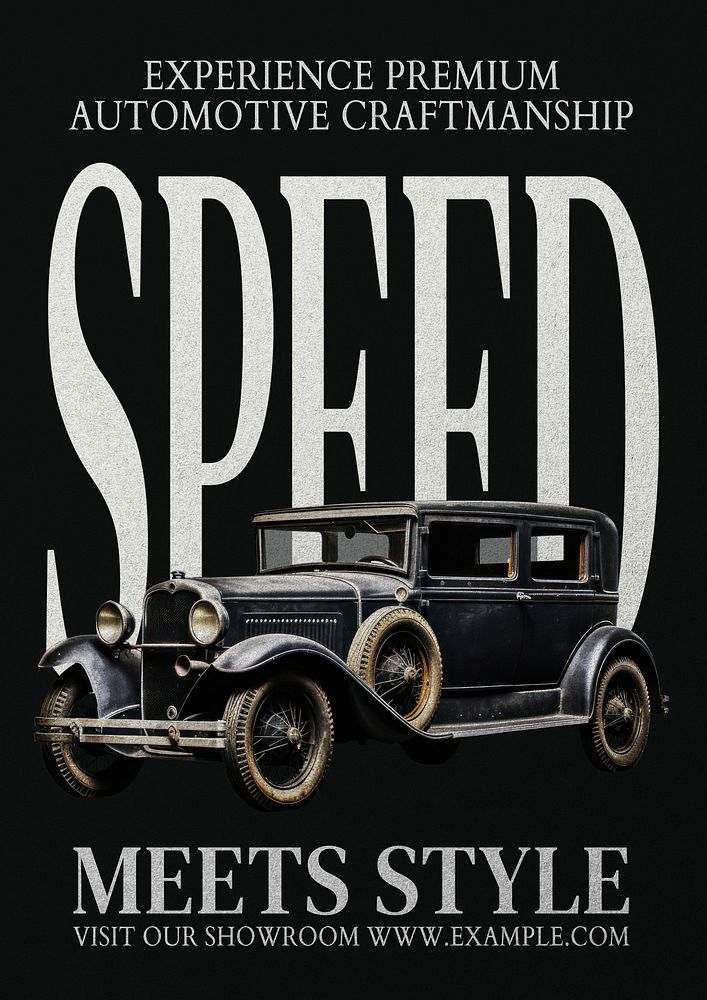 Speed meets style poster template and design