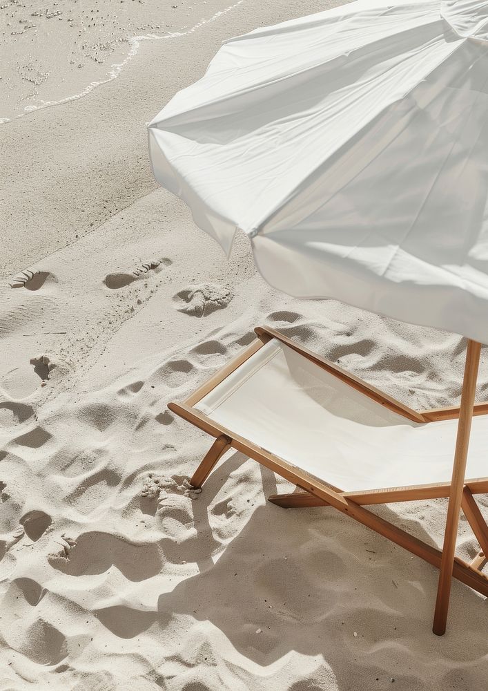 Beach umbrellra mockup outdoors furniture nature.