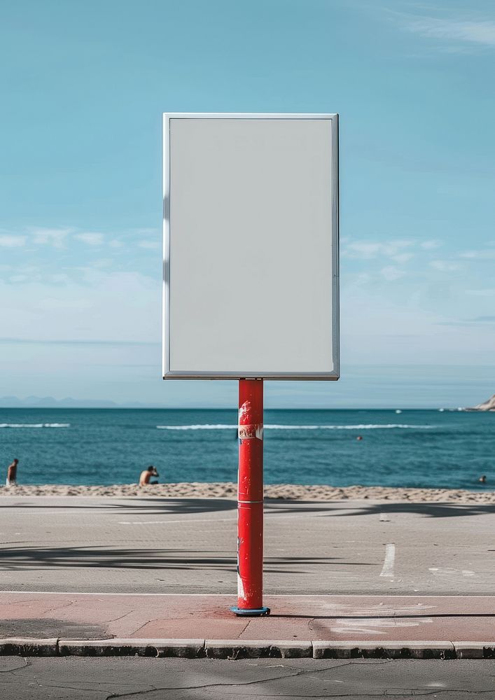 Billboard stand mockup outdoors advertisement person.
