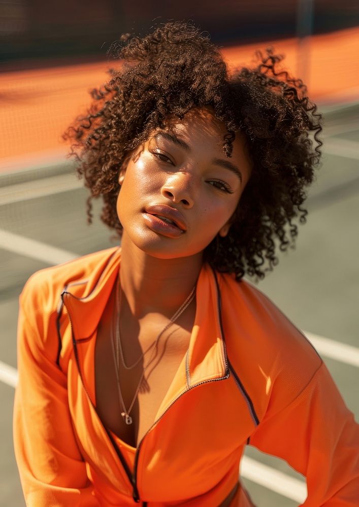 Blank orange fashion sportwear mockup apparel accessories accessory.
