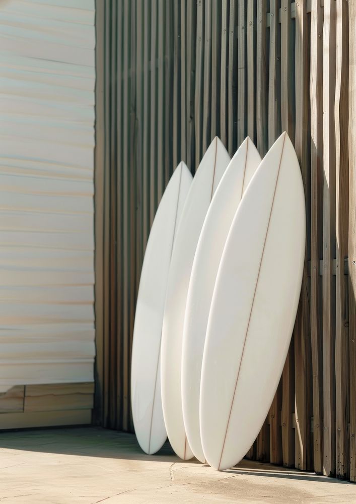 Surfboards mockup outdoors ocean sea.