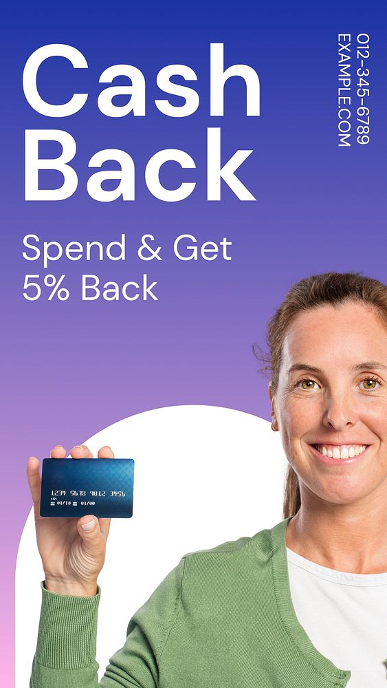 Credit card advertisement Facebook story template