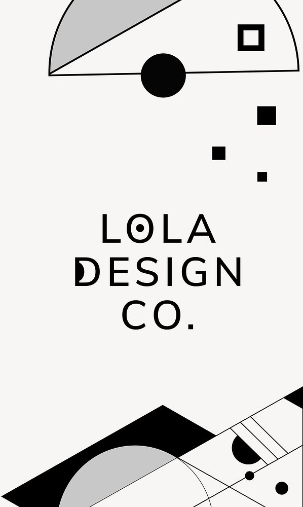 Creative business card template, editable black Geometric design