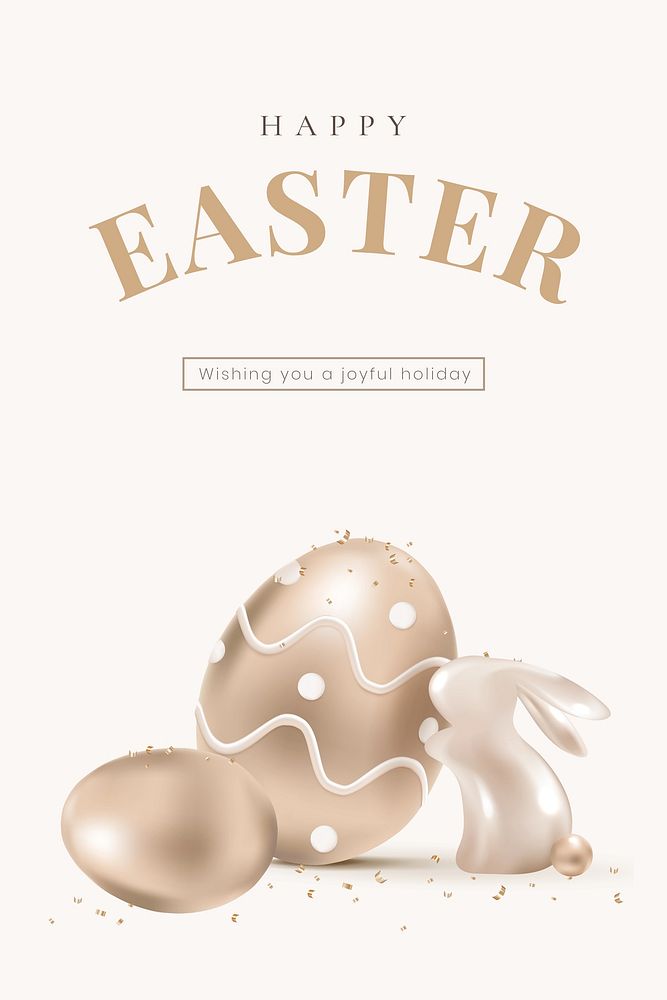 Fancy Easter template, editable Pinterest pin design