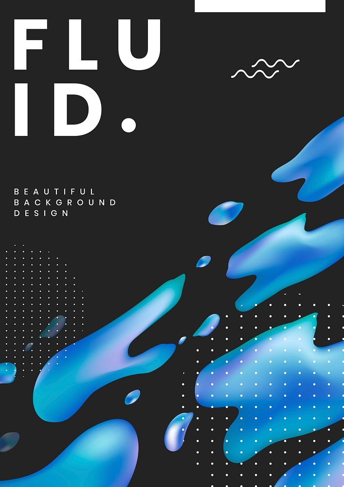 Colorful fluid gradient poster template