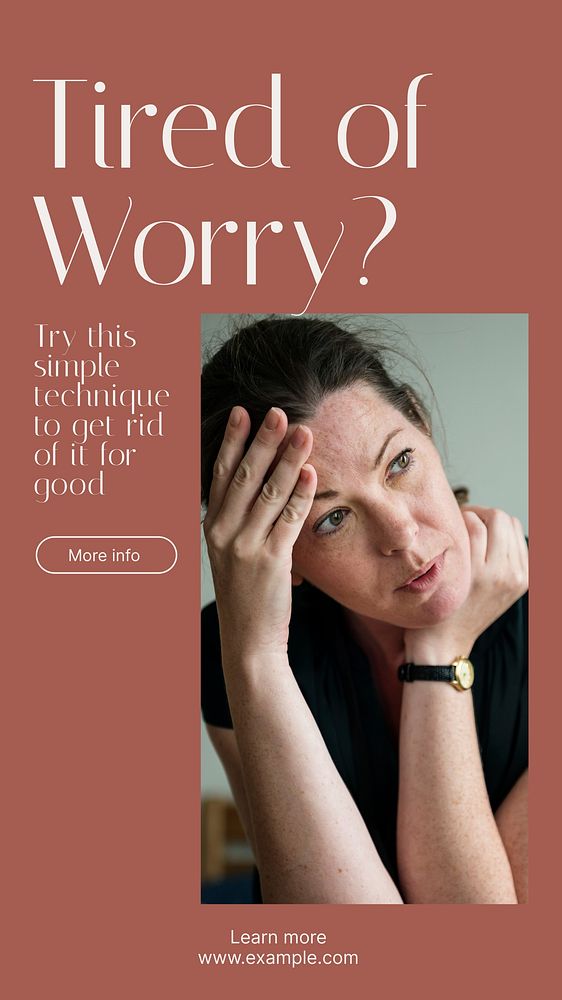 Worry technique social story template, editable text