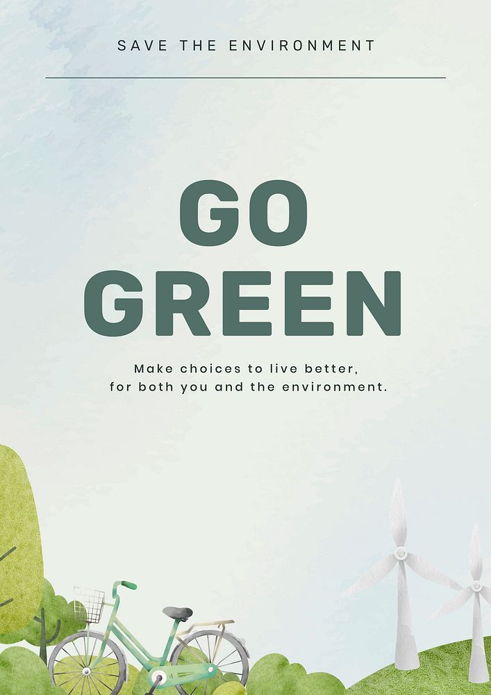 Go green poster template