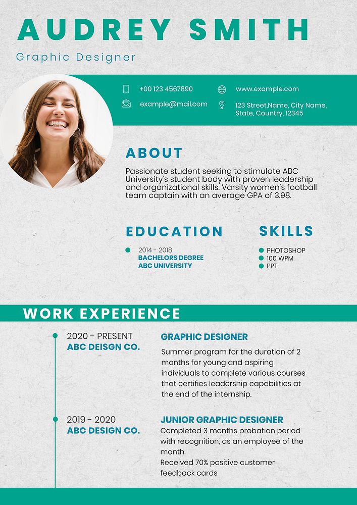 Creative resume  template for job hunt
