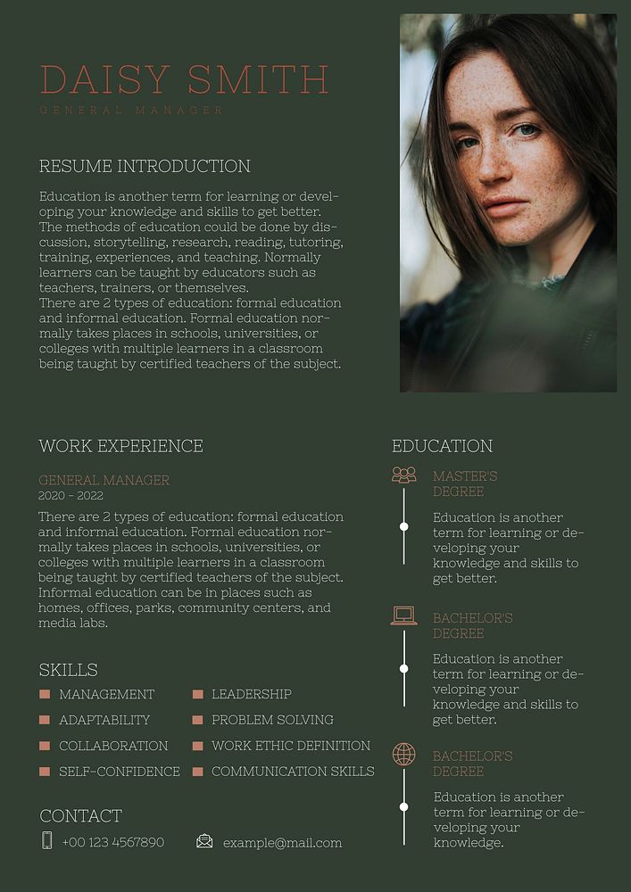 Creative fashion  CV template resume builder